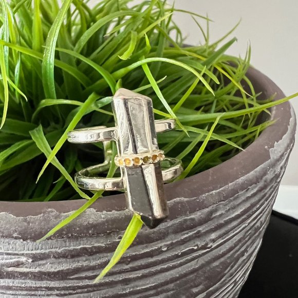 Stella & Dot Silver Rebel Ring - adjustable - Picture 1 of 4